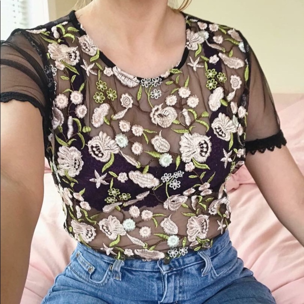 Embroidery Floral Top.